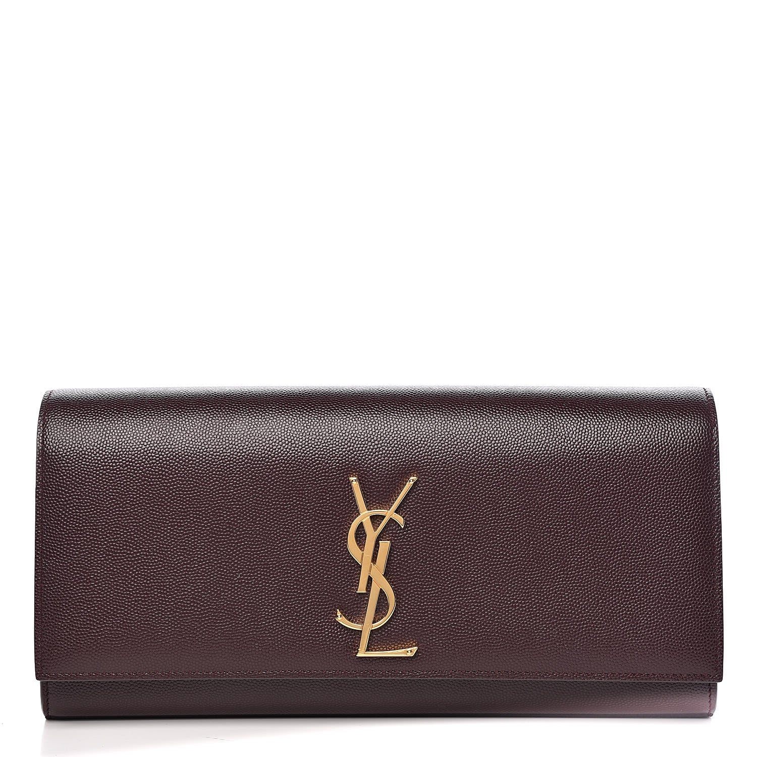 Saint Laurent Grain De Poudre Classic Monogram Cassandre Clutch Amaranto 1 of 8