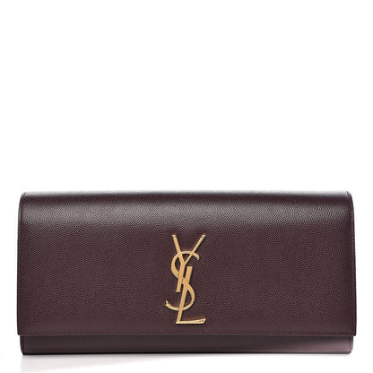 Saint Laurent Grain De Poudre Classic Monogram Cassandre Clutch Amaranto 1 of 8
