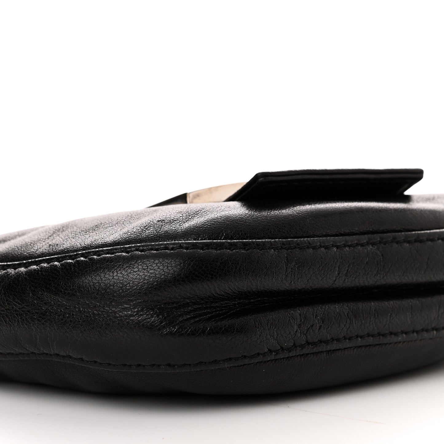 Nappa Mini Half Moon Baguette Black Green