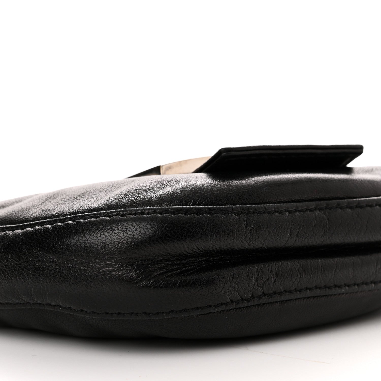 Fendi Nappa Mini Half Moon Baguette Black Green 8 of 9