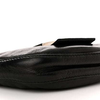 Fendi Nappa Mini Half Moon Baguette Black Green 8 of 9