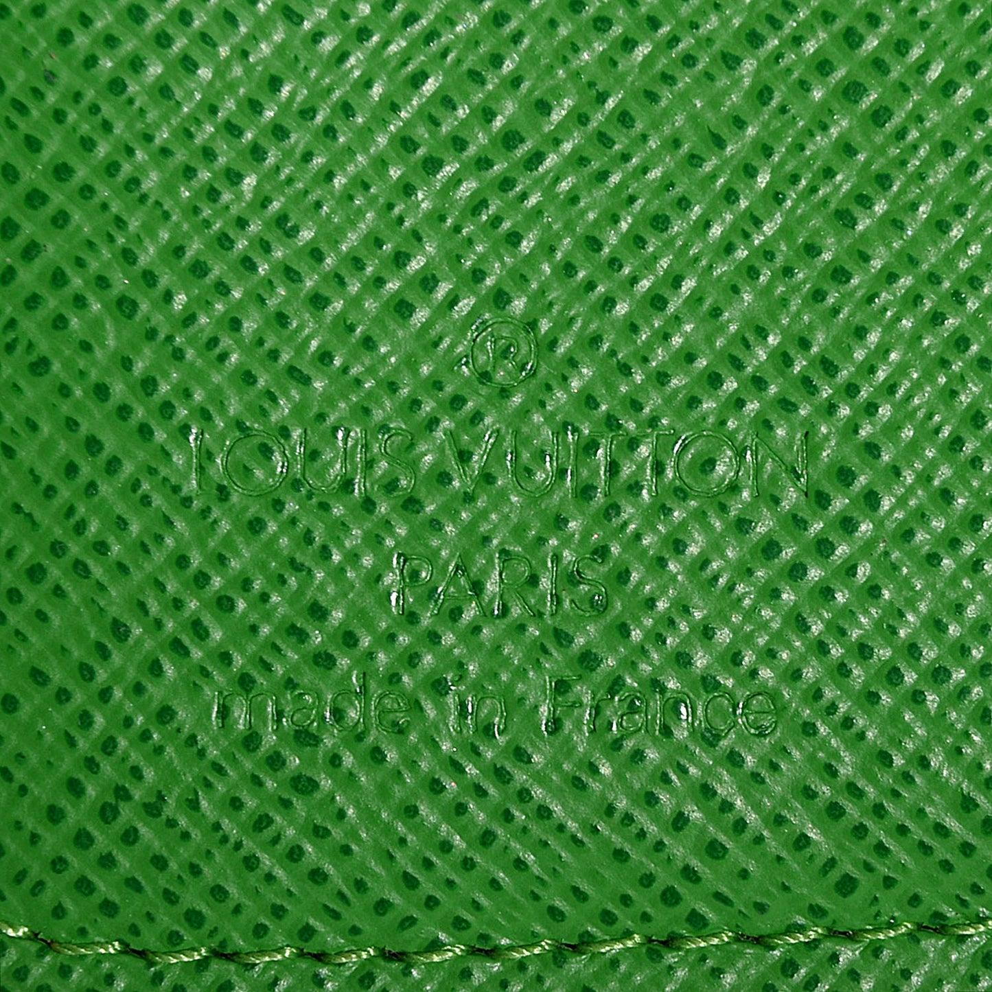 Monogram Perforated Compact Zipped Wallet Green
