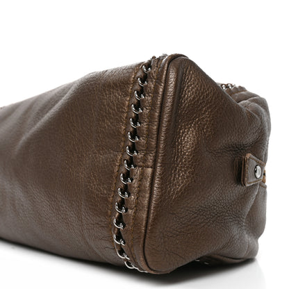 Chanel Metallic Goatskin Medium Luxe Ligne Bowler Bronze 10 of 10