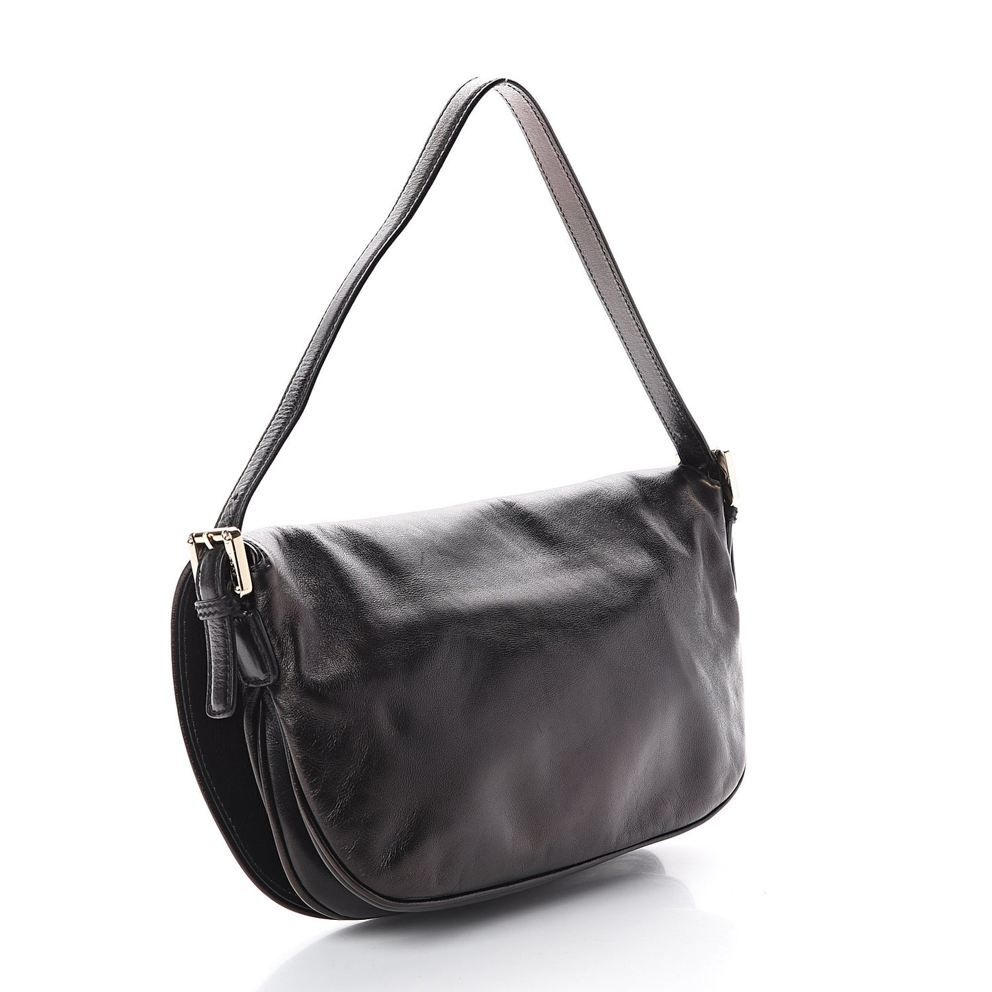 Calfskin Small Britt Shoulder Bag Black