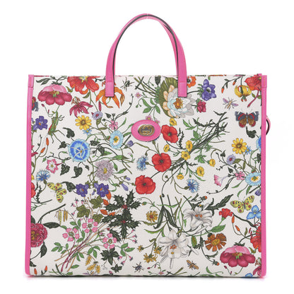 Gucci Canvas Large Flora Tote Pink Multicolor Fuchsia 1 of 10