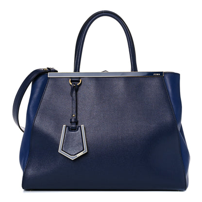 Fendi Vitello Elite Regular 2Jours Tote Blue 1 of 17