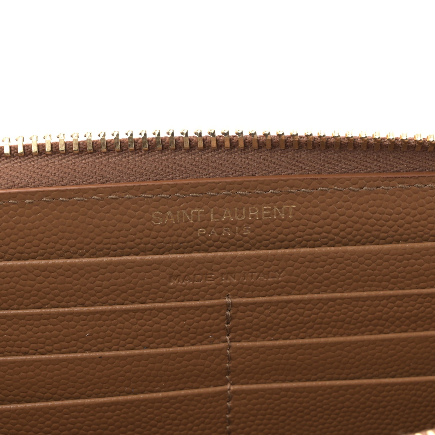 Grain De Poudre Matelasse Chevron Monogram Zip Around Wallet Naturel Dark