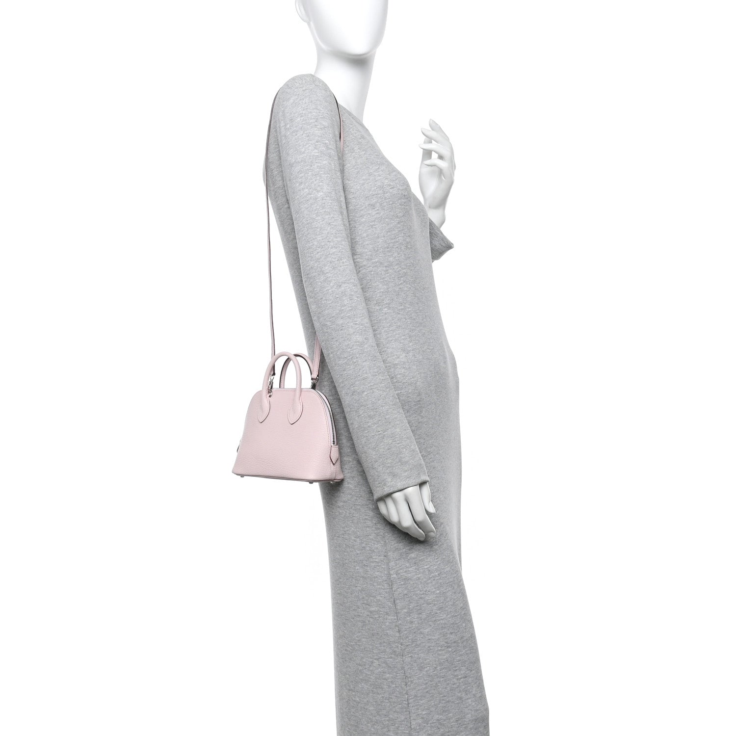 Hermes Chevre Mysore Mini 1923 Bolide Rose Darling 2 of 12