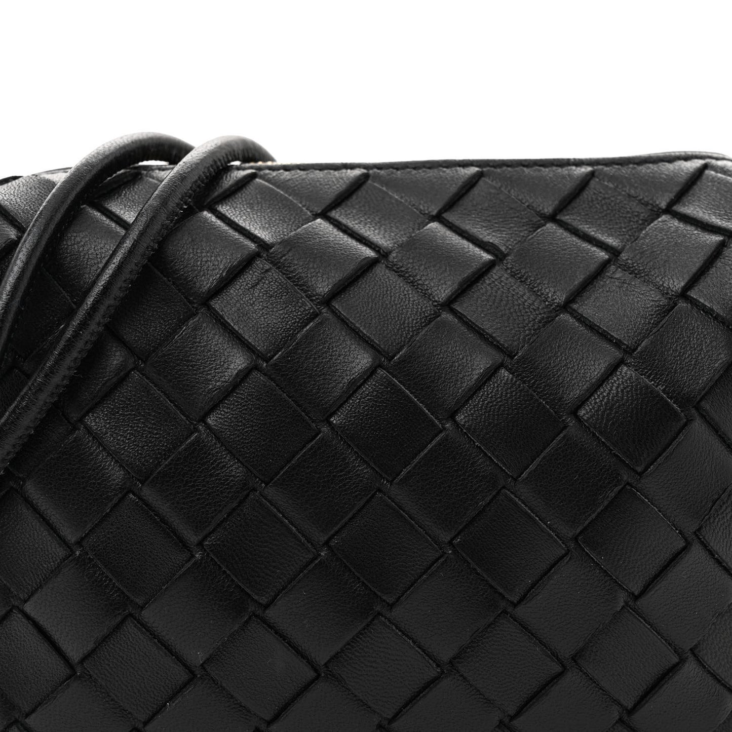 Nappa Intrecciato Mini Loop Camera Bag Black