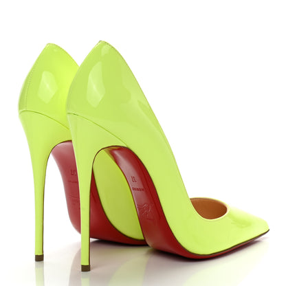 Christian Louboutin Patent So Kate 120 Pumps 37 Neon Yellow 4 of 11