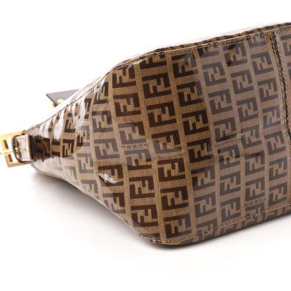 Fendi Vinyl Zucchino Shoulder Bag Tobacco 6 of 10
