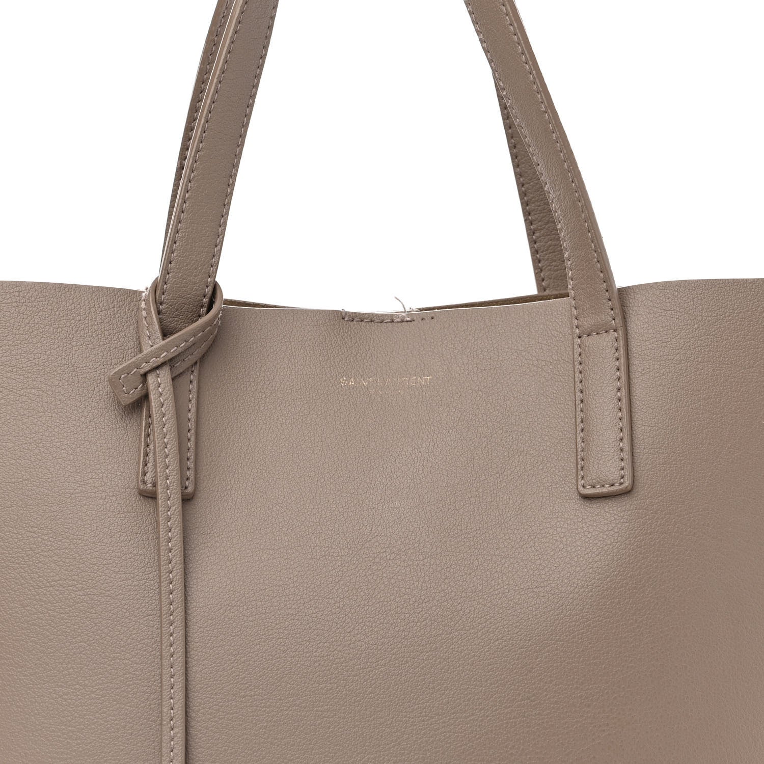 Saint Laurent Calfskin Toy Shopping Tote Dark Beige 8 of 17
