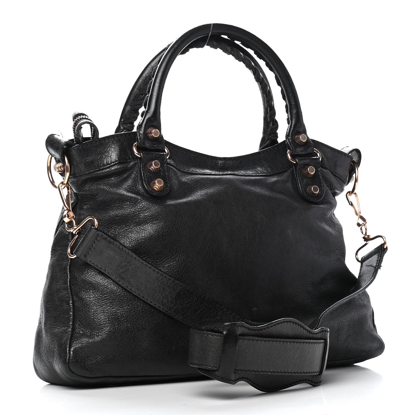 Agneau Giant 12 Rose Gold Hardware Town Black