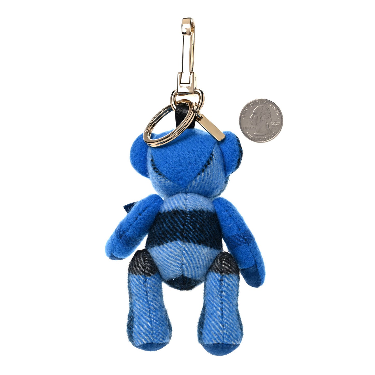 Cashmere Check Thomas Bear Charm Cornflower Blue
