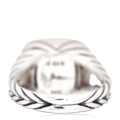 David Yurman Sterling Silver Diamond 14mm Albion Pave Ring 51 5.75 3 of 4