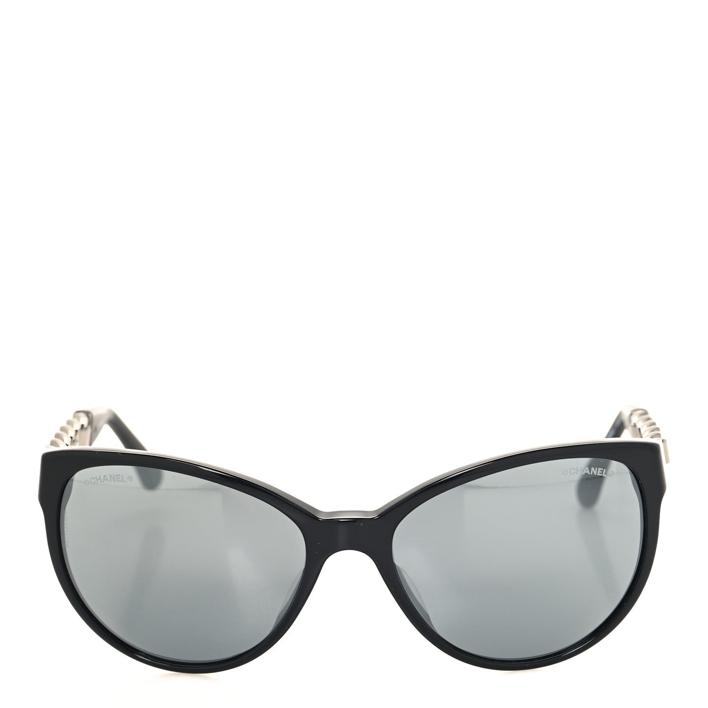 Cat Eye Chain Polarized Sunglasses 5215-Q Black