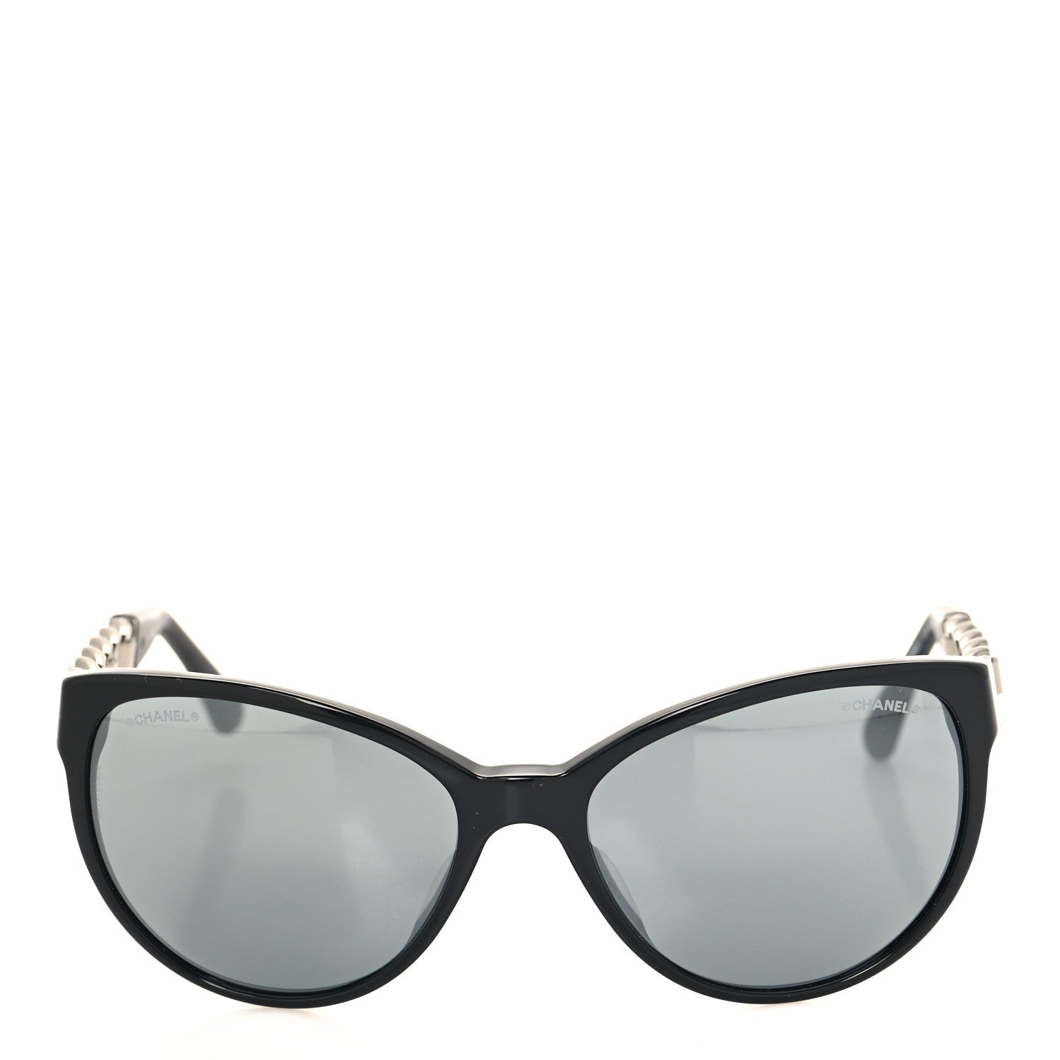 Chanel Cat Eye Chain Polarized Sunglasses 5215-Q Black 2 of 8