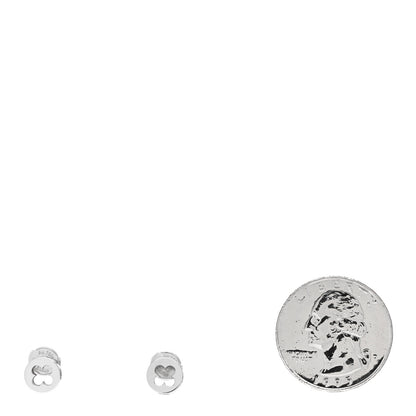 Louis Vuitton 18K White Gold Empreinte Ear Studs Earrings 2 of 3