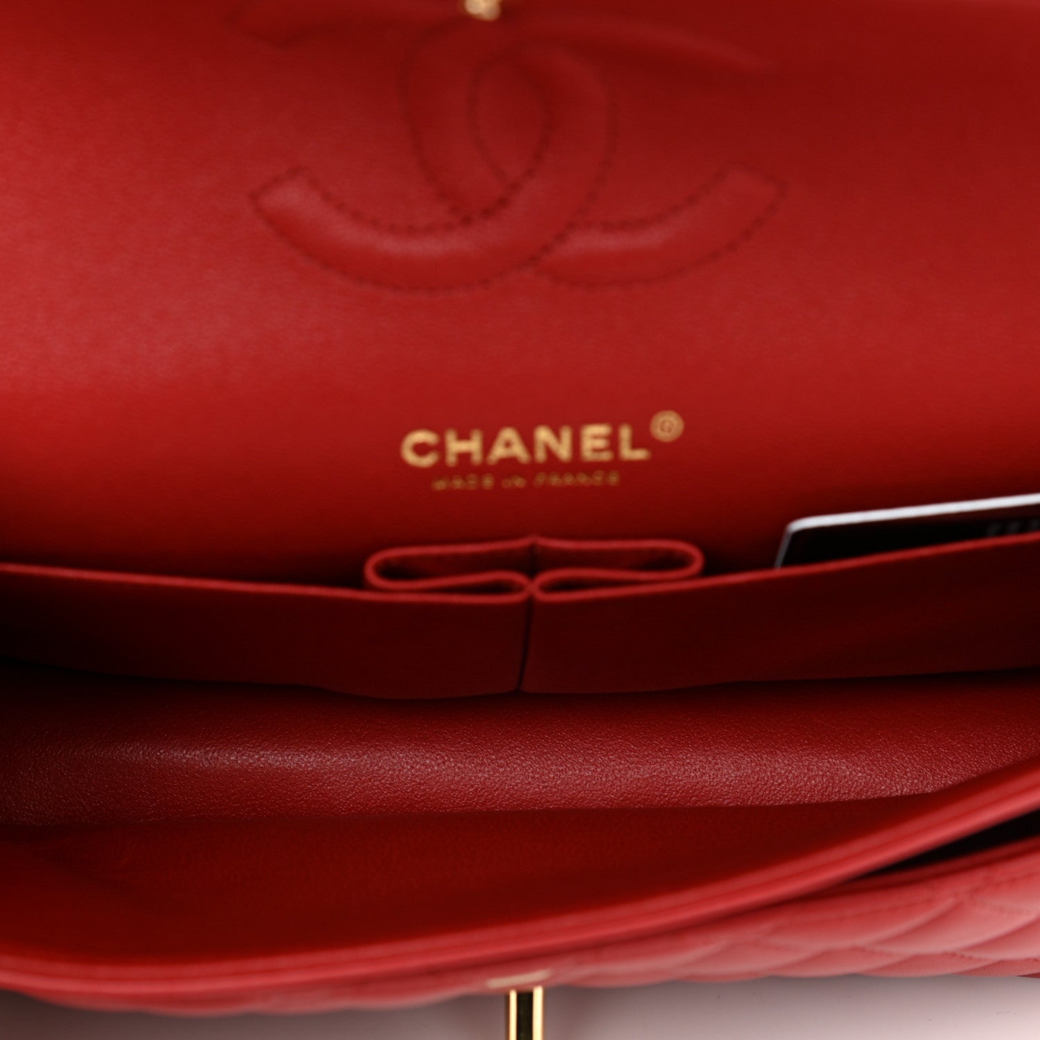 Chanel Lambskin Quilted Medium Double Flap Red 5 of 9
