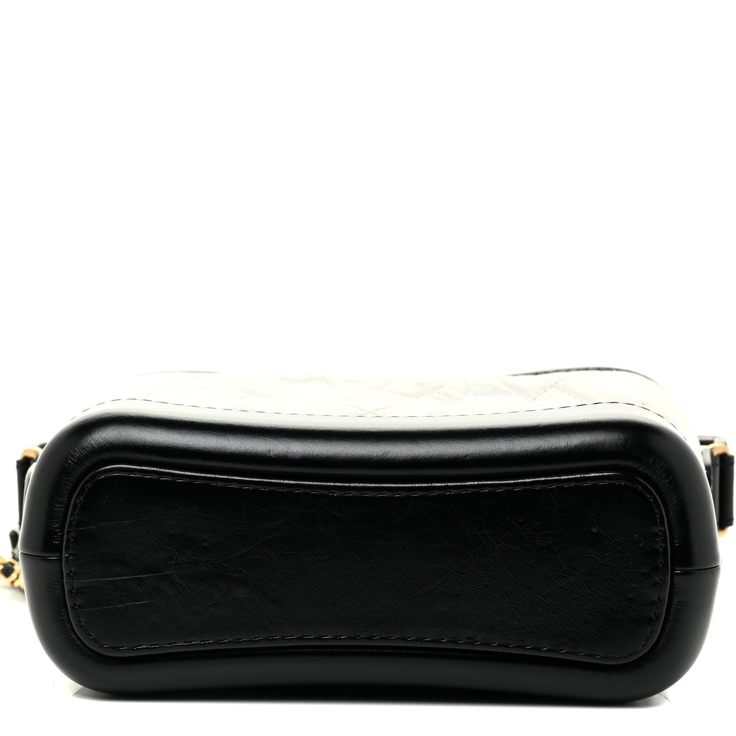 Chanel Aged Calfskin Quilted Small Gabrielle Hobo Black White 10 of 14