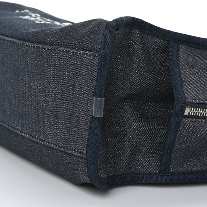 Chanel Denim Deauville Bowling Bag Dark Blue 10 of 11