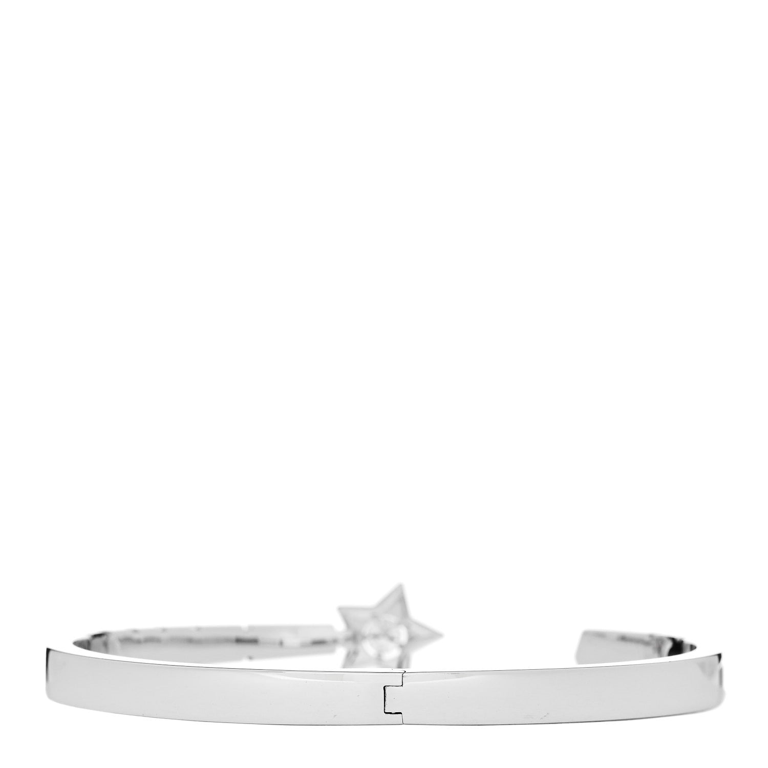 Chanel 18K White Gold Diamond Comete Chevron Bracelet S 2 of 4