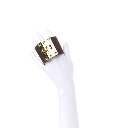 Hermes Taurillon Gaucho Extreme Kelly Bracelet S Prune 2 of 5