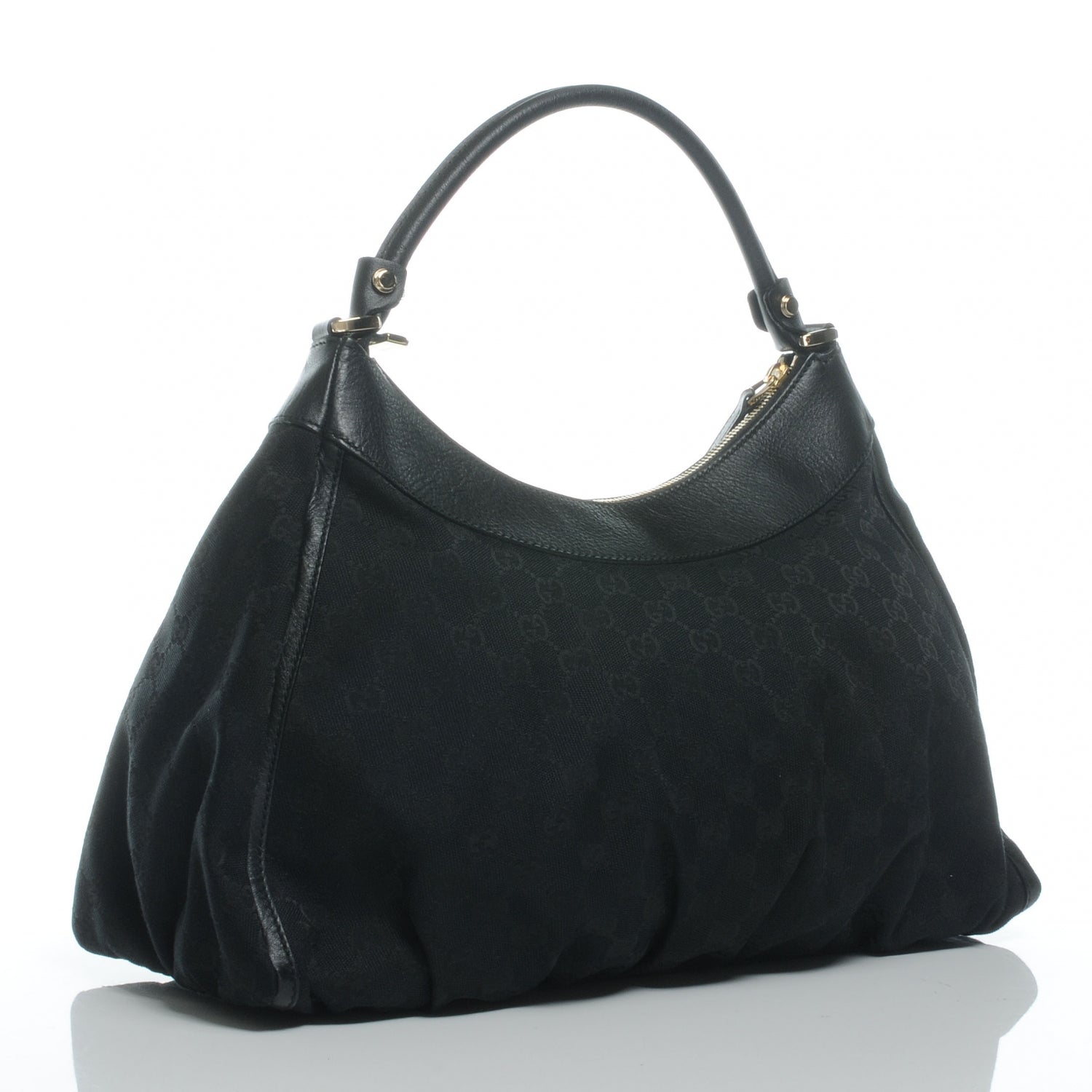 Gucci Monogram D Gold Large Hobo Black 3 of 7
