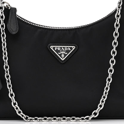 Prada Nylon Re-Edition 2005 Shoulder Bag Black 9 of 14