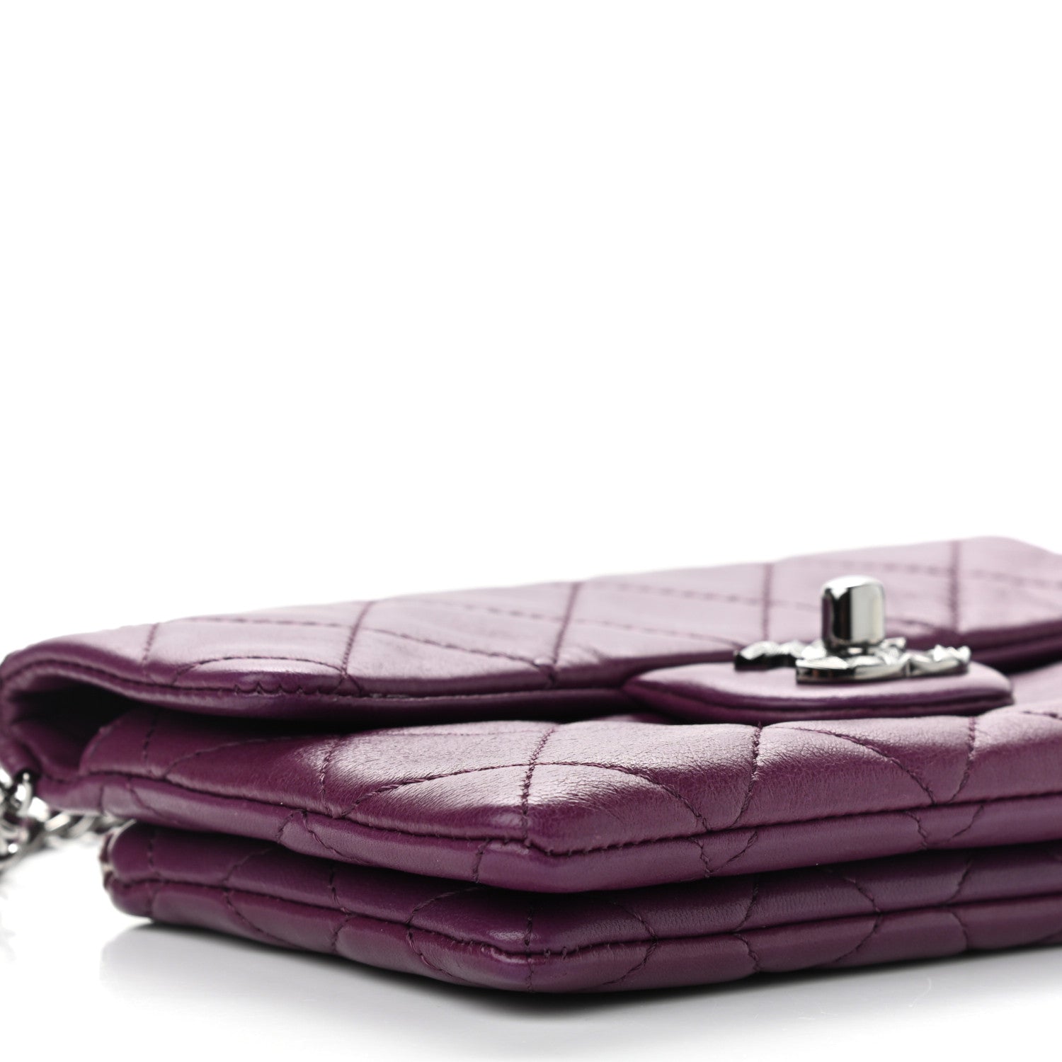 Chanel Lambskin Quilted Mini Mineral Nights Flap Crossbody Bag Purple 10 of 11