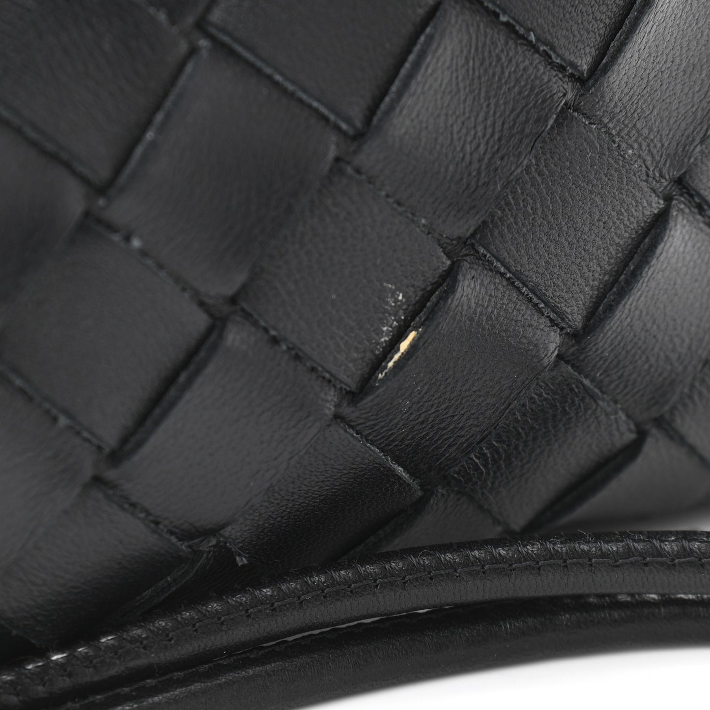 Nappa Intrecciato Mini Loop Camera Bag Black