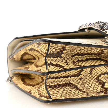 Gucci Calfskin Snakeskin Enamel Small Dionysus Shoulder Bag White Beige Electric Blue 9 of 11