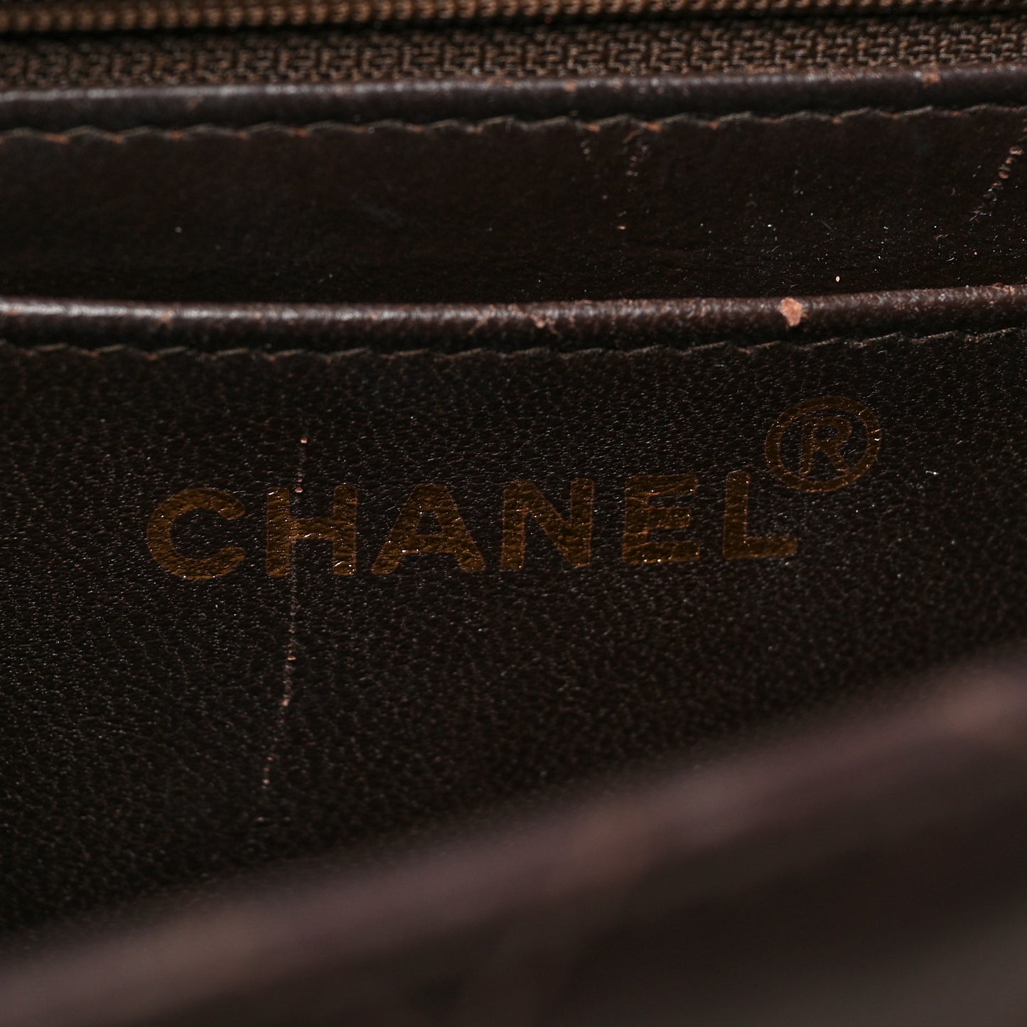 Calfskin Stitched Medium Single Flap Brown