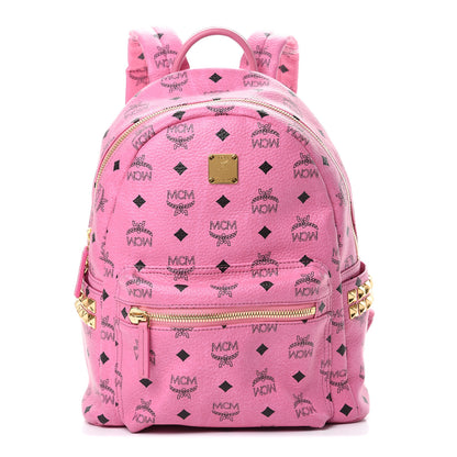 MCM Visetos Small Side Stud Stark Backpack Pink 1 of 14