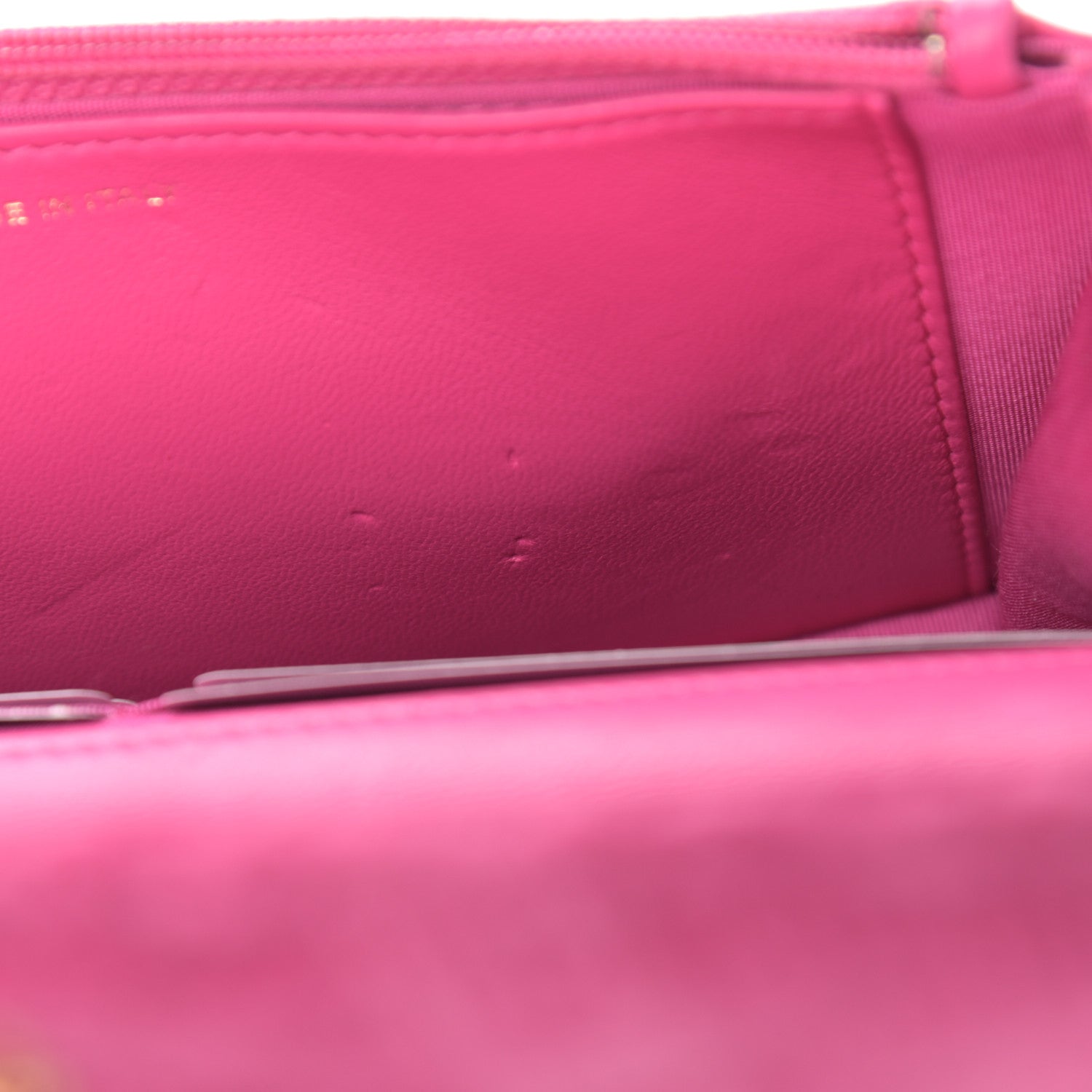 Chanel Wool Tweed Lambskin Quilted Chanel 19 Wallet On Chain WOC and Coin Purse Fuchsia 13 of 13