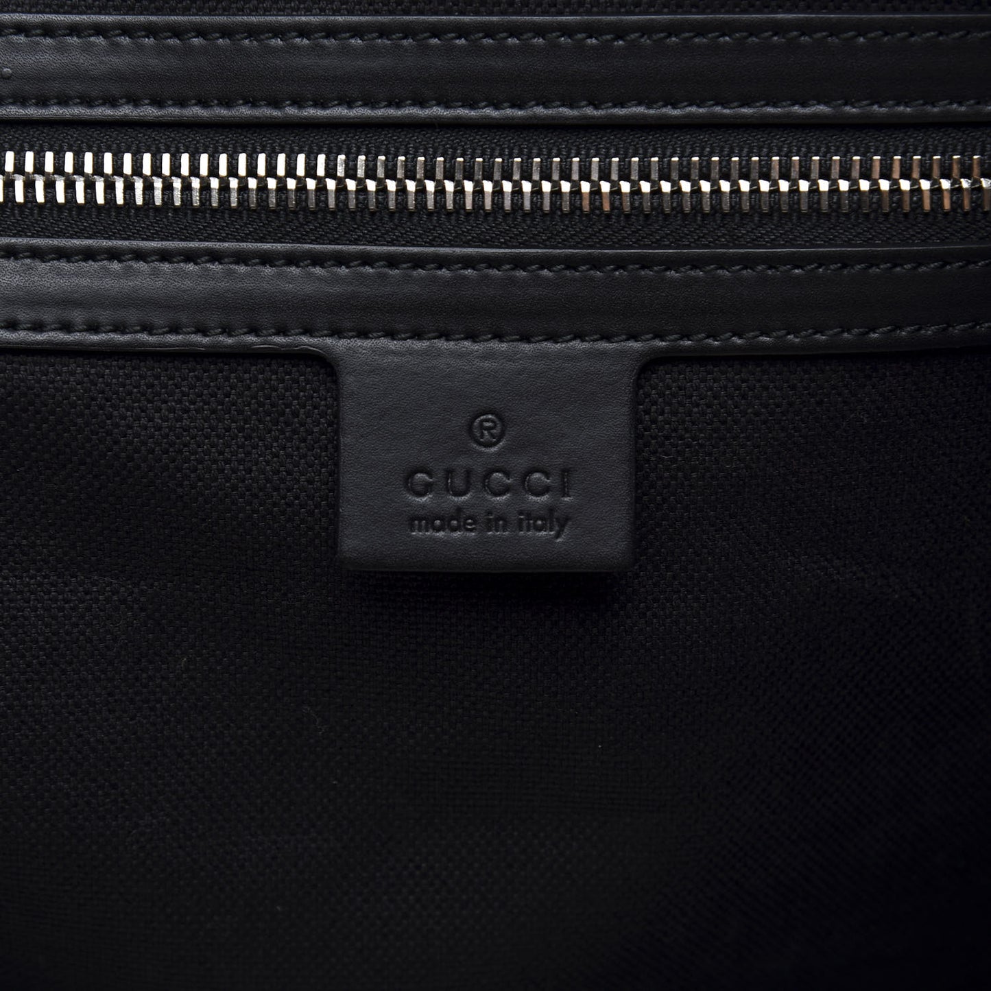 Soft GG Supreme Monogram Appia Calfskin Web Large Carry On Duffle Bag Black Grey