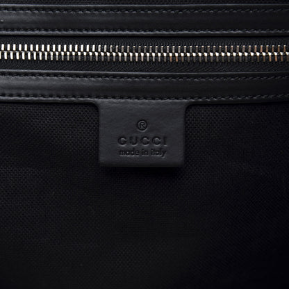 Gucci Soft GG Supreme Monogram Appia Calfskin Web Large Carry On Duffle Bag Black Grey 5 of 12