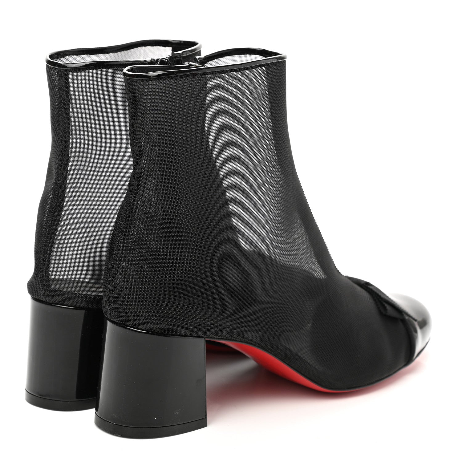 Christian Louboutin Mesh Checkypoint 55 Booties 40 Black 4 of 7