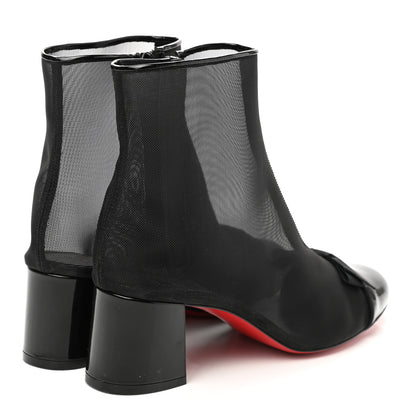 Christian Louboutin Mesh Checkypoint 55 Booties 40 Black 4 of 7