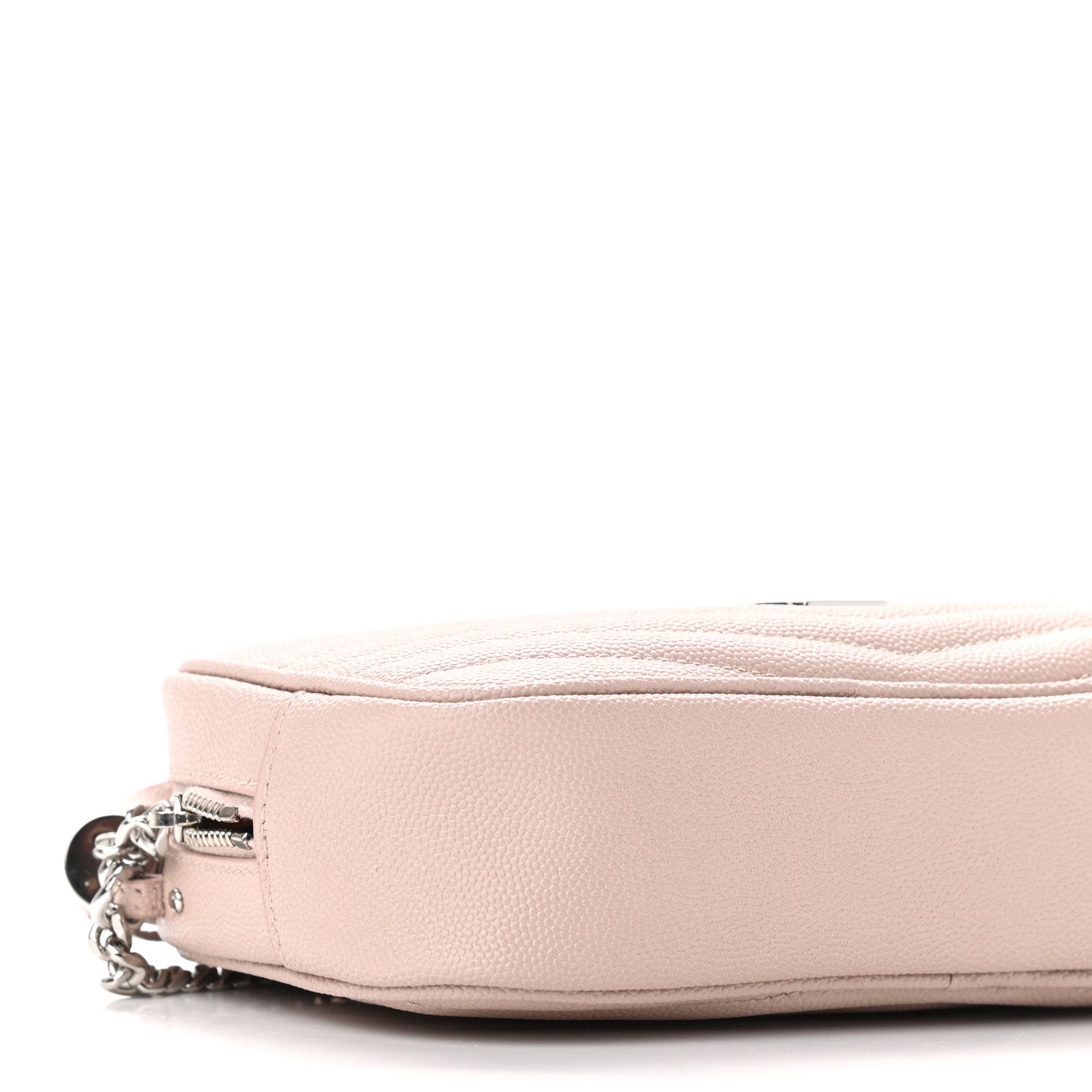 Saint Laurent Grain De Poudre Matelasse Monogram Mini Lou Camera Bag Marble Pink 8 of 9