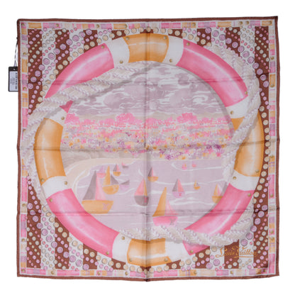 Louis Vuitton Silk Carre Escale Square Scarf Fuchsia 2 of 5