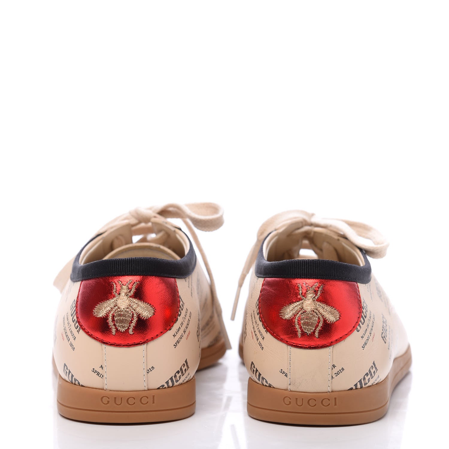 Gucci Calfskin Stamp Print Mens Falacer Sneakers 5 Soy 4 of 9