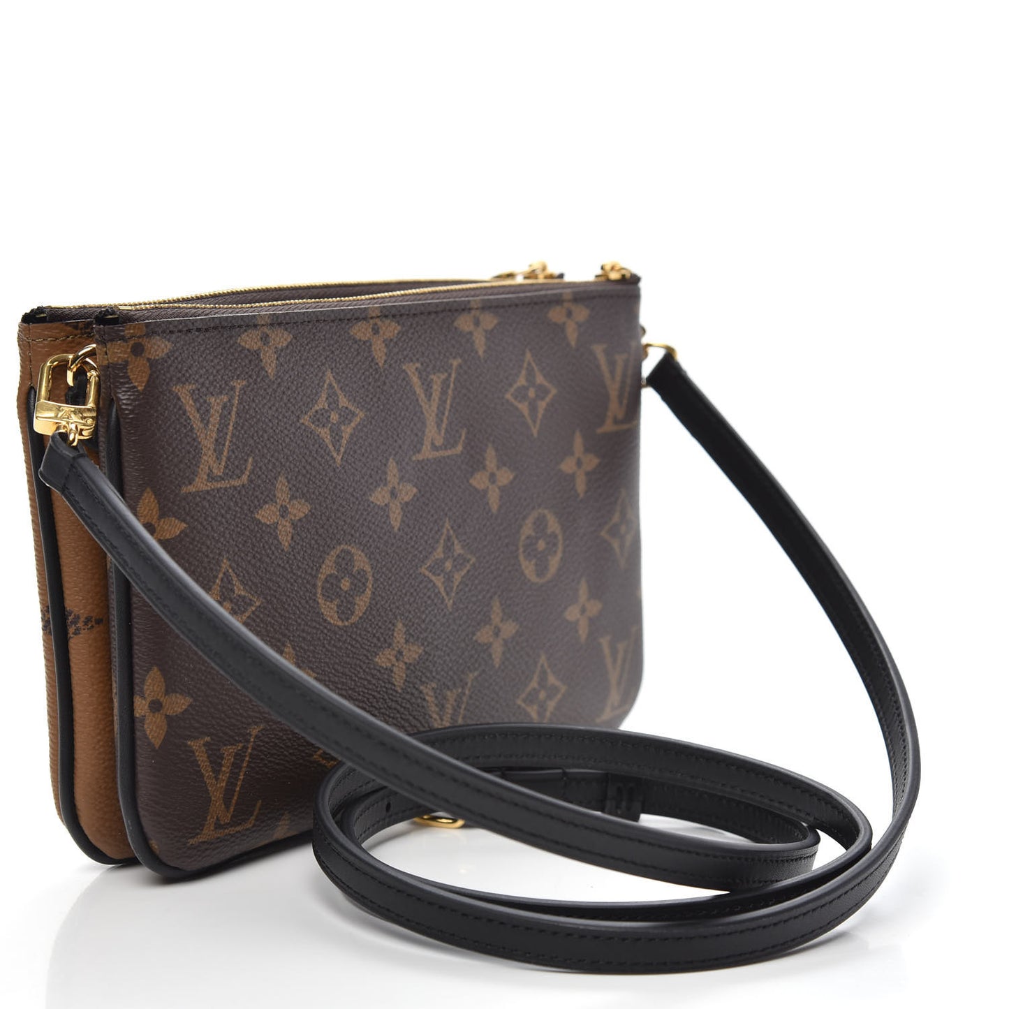 Reverse Monogram Giant Double Zip Pochette