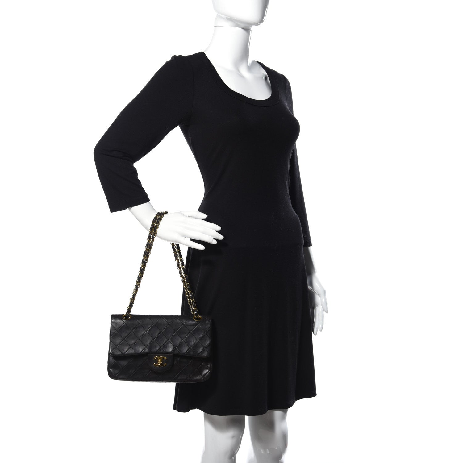 Chanel Lambskin Quilted Small Double Flap Black 2 of 24