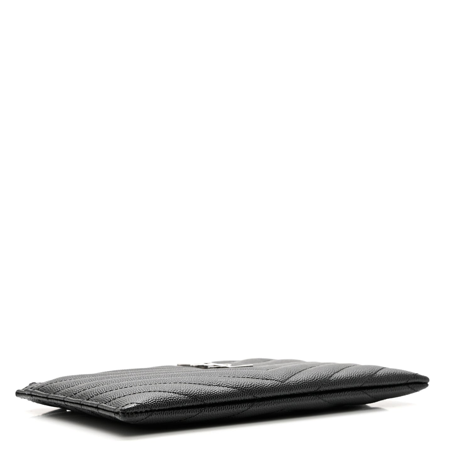Grain De Poudre Chevron Monogram Bill Pouch Black