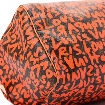 Louis Vuitton Monogram Graffiti Speedy 30 Orange 6 of 14