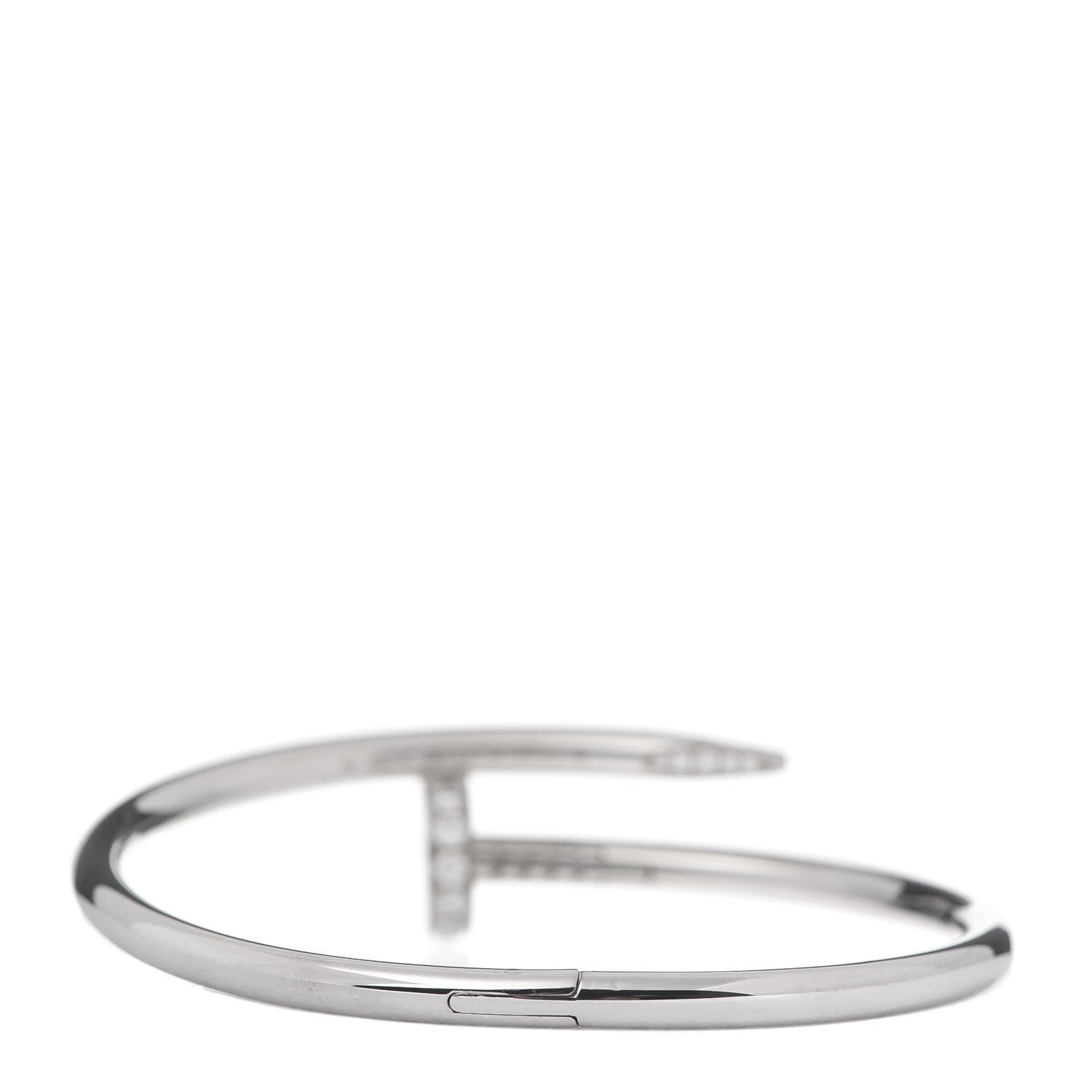 Cartier 18K White Gold Diamond Juste Un Clou Bracelet 15 3 of 6