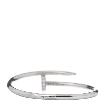 Cartier 18K White Gold Diamond Juste Un Clou Bracelet 15 3 of 6