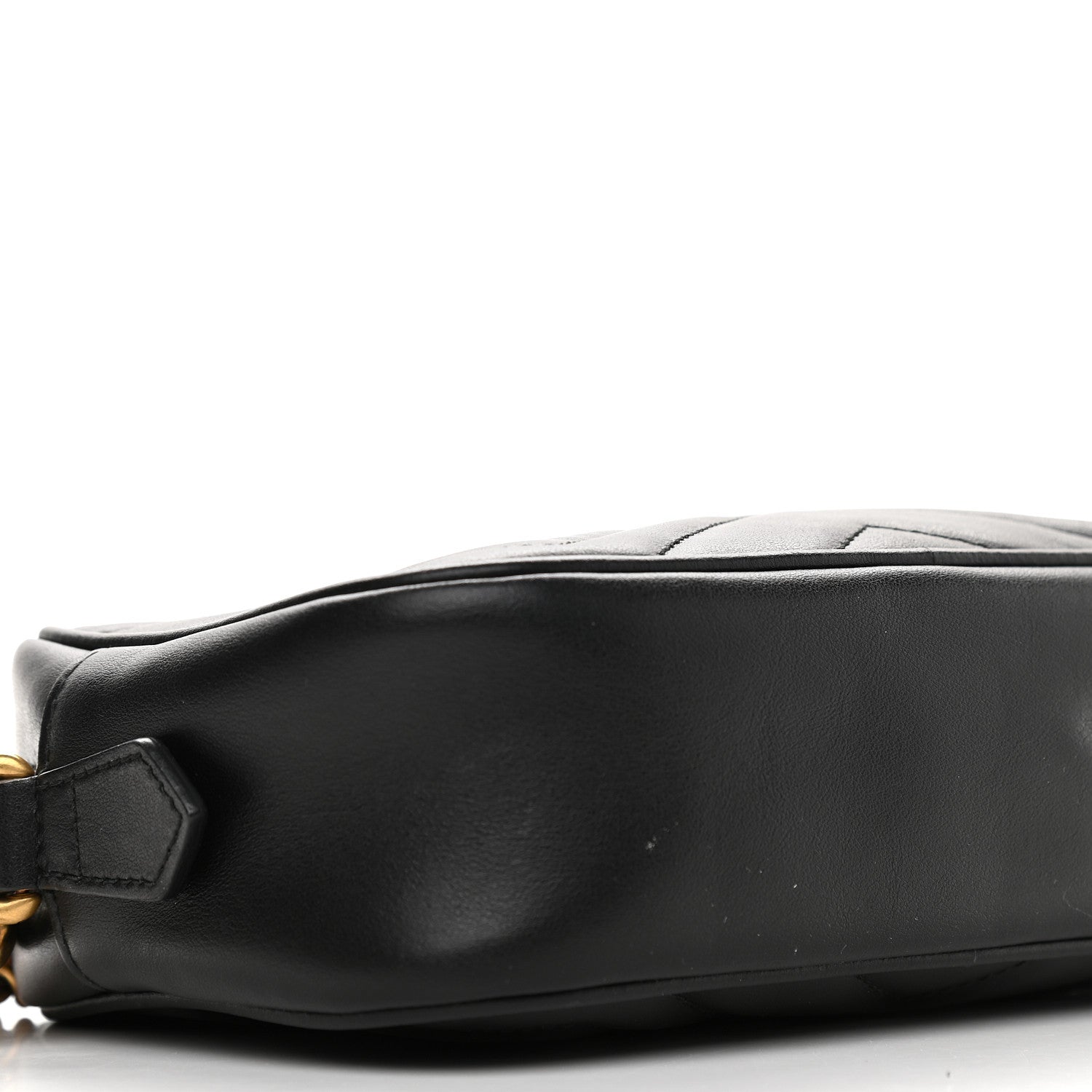 Gucci Calfskin Matelasse Mini GG Marmont Chain Shoulder Bag Black 8 of 10