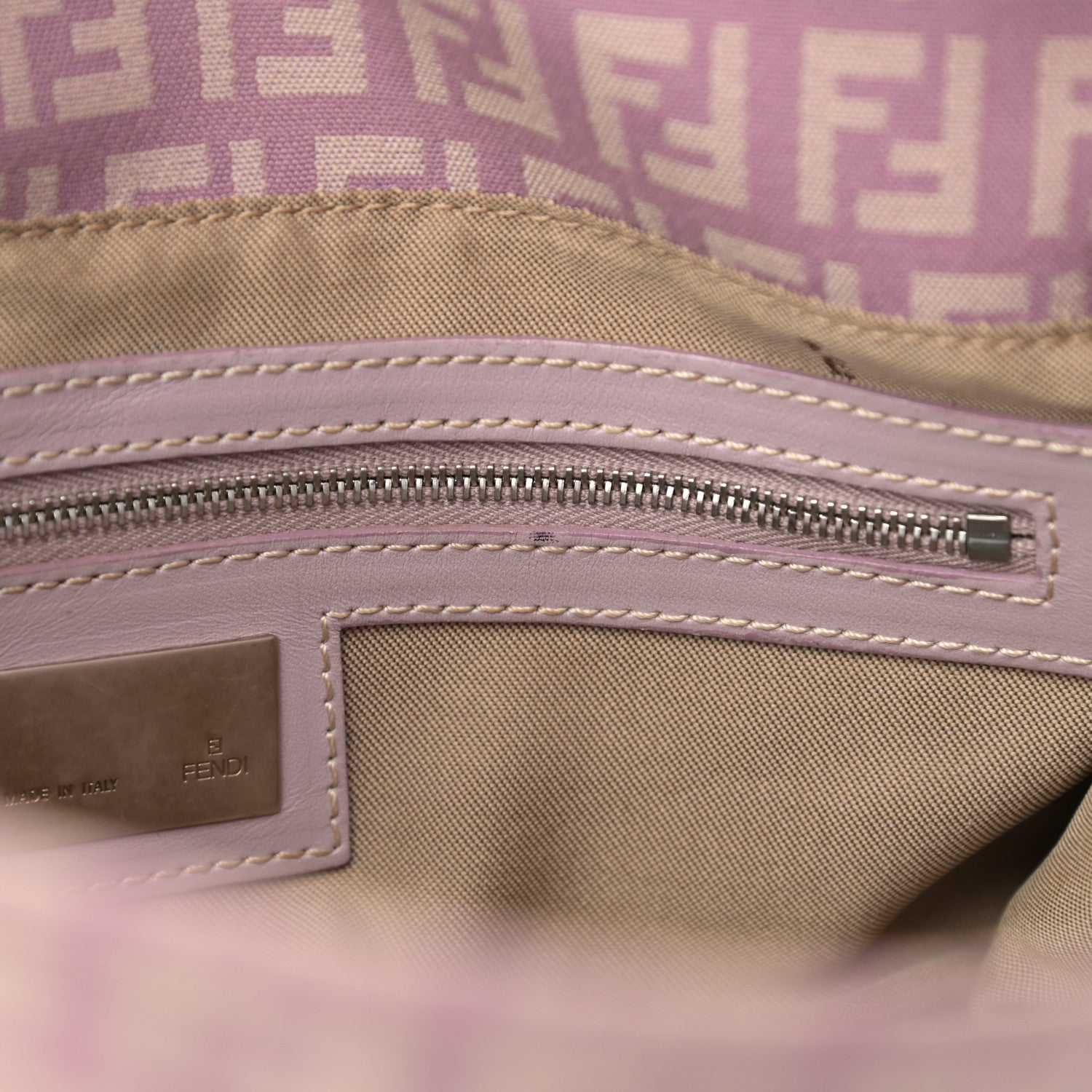 Fendi Zucchino Cuoio Baguette Lilla 14 of 14
